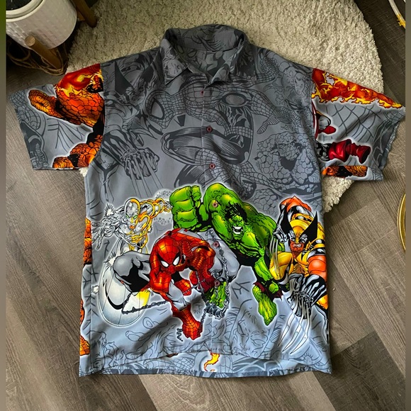 Vintage Marvel Button Up - Picture 1 of 7